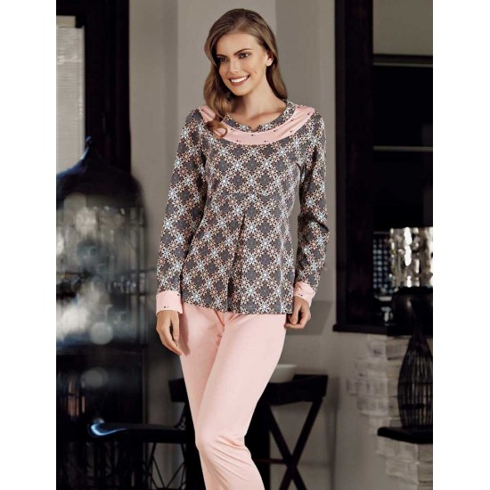 Şahinler Baskılı Pijama Takımı Desenli MBP23721-1 Pembe Şahinler Baskılı Pijama Takımı Desenli MBP23721-1 Pembe