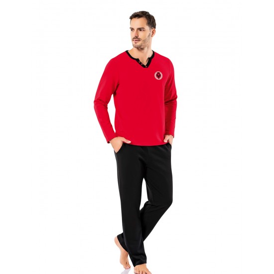 Şahinler Erkek Pijama Takımı MEP25056-2 KIRMIZI Şahinler Erkek Pijama Takımı MEP25056-2 KIRMIZI