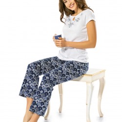 Şahinler Kadın Pijama Takımı MBP24809-1 Beyaz