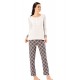 Şahinler Pijama Takımı Desenli MBP23720-1 Beyaz Şahinler Pijama Takımı Desenli MBP23720-1 Beyaz