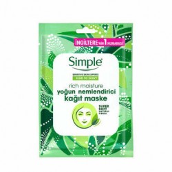 Simple Kağıt Maske Yoğun Nemlendirici 1*21 Ml