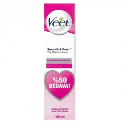 Veet Smooth Fresh Normal Cilt Tüy Dökücü Krem Fırsat Paketi 200 ml