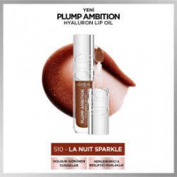 Loreal Paris Plump Ambition Hyaluron Nemlendirici Dudak Parlatıcısı - 510 La Nuit Sparkle