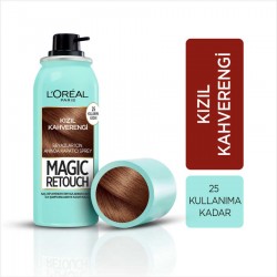 Loreal Paris Magic Retouch Beyazlar için Anında Kapatıcı Sprey 75 ml Kızıl Kahverengi