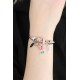 Silver Renk Charm Model Çiçek Aksesuarlı Kararmaz Çelik Kadın Bileklik Silver Renk Charm Model Çiçek Aksesuarlı Kararmaz Çelik Kadın Bileklik