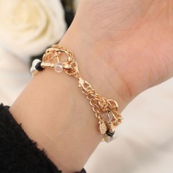 Gold Renk Metal Minimal Yıldız Detaylı Çoklu Bileklik