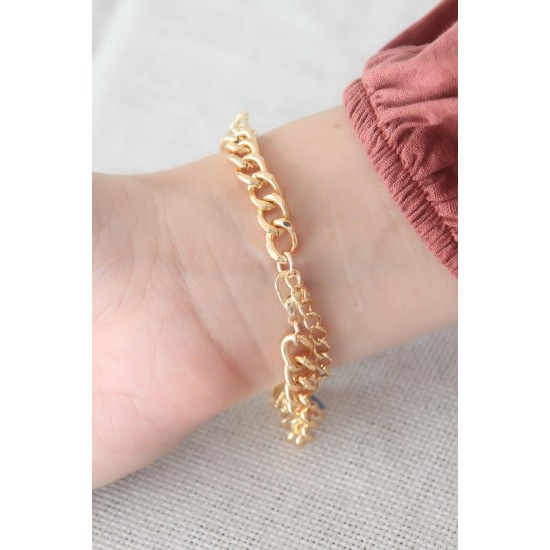 Gold Renk Zincir Model Deniz Kabuğu Figür Kadın Bileklik Gold Renk Zincir Model Deniz Kabuğu Figür Kadın Bileklik