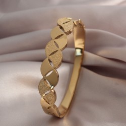 Çelik Gold Renk Örgü Model Kadın Kelepçe