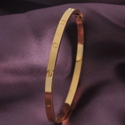 Çelik Gold Renk Cartier Kadın Kelepçe