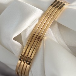 316L Çelik Gold Renk Ajda Model Kadın Bileklik