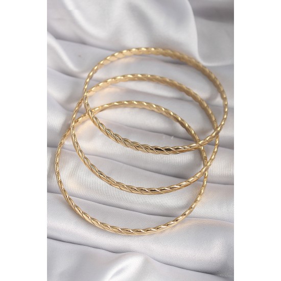 316L Çelik Gold Renk 60 mm Burma Ajda Model Kadın Bileklik 316L Çelik Gold Renk 60 mm Burma Ajda Model Kadın Bileklik