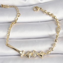 Pirinç Gold Renk Zirkon Taş Detay Xuping VIP Exclusive Seri Bileklik