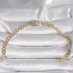 Pirinç Gold Renk Zirkon Taşlı Kalp Model Xuping Exclusive VIP Seri Kadın Bileklik