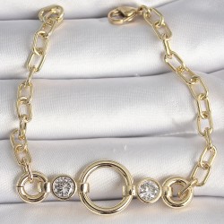 Pirinç Gold Renk Zirkon Taşlı Xuping Exclusive VIP Seri Kadın Bileklik