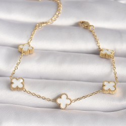 316L Çelik Gold Renk Baby Boy Yonca Model Kadın Bileklik