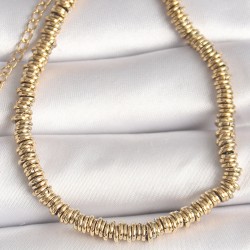 316L Çelik Gold Renk Çoklu Minimal Halka Model Kadın Bileklik
