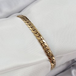 316L Çelik Gold Renk Yassı Zincir Kadın Bileklik