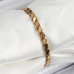 316L Çelik Arpa Model Gold Renk Kadın Bilekik