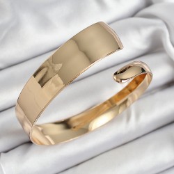 Pirinç Manşet Model Gold Renk Kadın Pazu Bileklik