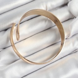 Pirinç Manşet Model Gold Renk Kadın Pazu Bileklik