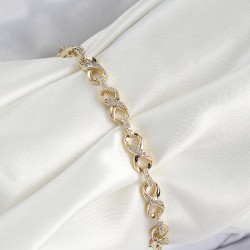 Xuping Pirinç Sonsuzluk Model Gold Renk Kadın Bileklik
