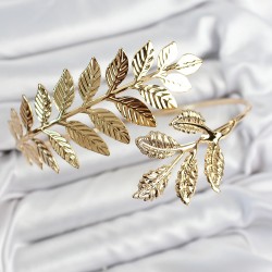 Pirinç Yaprak Model Gold Renk Pazu Bileklik