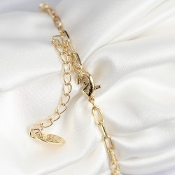 Pirinç Zirkon Taşlı İstiridye Model Gold Renk Kadın Bileklik