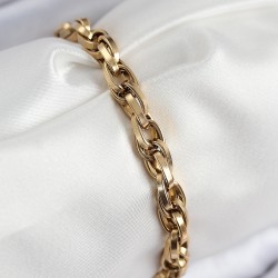 316L Çelik Örgü Model Gold Renk Kadın Bileklik