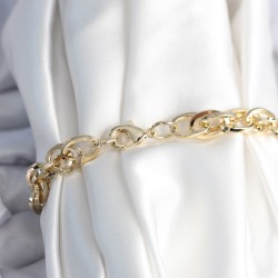 Pirinç Gold Renk Zincir Model Kadın Bileklik
