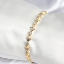 Pirinç Gold Renk Yelpaze Model Kadın Bileklik