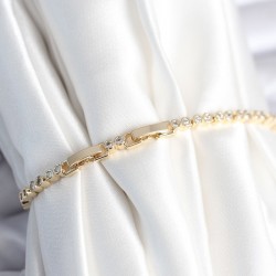 Pirinç Gold Renk Göz Model Kadın Bileklik