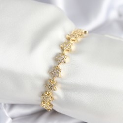Pirinç Gold Renk Yıldız Model Kadın Bileklik