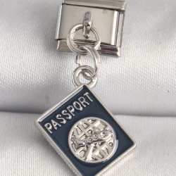 316L Çelik Gümüş Renk Passport Model Nomination Charm