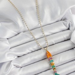 Pirinç Rainbow Balık Model Zirkon Taşlı Gold Renk Kadın Kolye