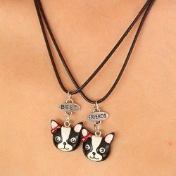 Köpek Figürlü Best Friends Kolye