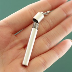 Kapsül Model Metal Gümüş Renk Kadın Kolye