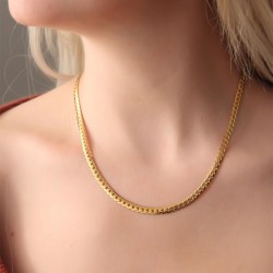 Çelik Gold Renk Kolye