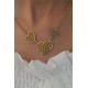 Çelik Gold Renk Motif İşleme 3lü Kalp Figür Kadın Kolye Çelik Gold Renk Motif İşleme 3lü Kalp Figür Kadın Kolye