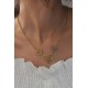 Çelik Gold Renk Motif İşleme 3lü Kalp Figür Kadın Kolye Çelik Gold Renk Motif İşleme 3lü Kalp Figür Kadın Kolye