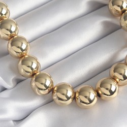 316L Çelik Gold Renk Top Model Kadın Kolye