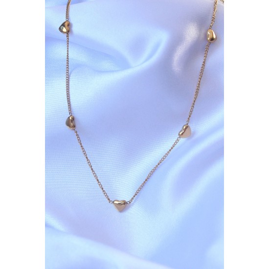 316L Çelik Gold Renk Minimal Kalp Model Kolye 316L Çelik Gold Renk Minimal Kalp Model Kolye
