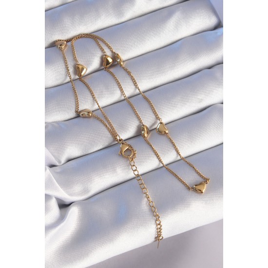 316L Çelik Gold Renk Minimal Kalp Model Kolye 316L Çelik Gold Renk Minimal Kalp Model Kolye