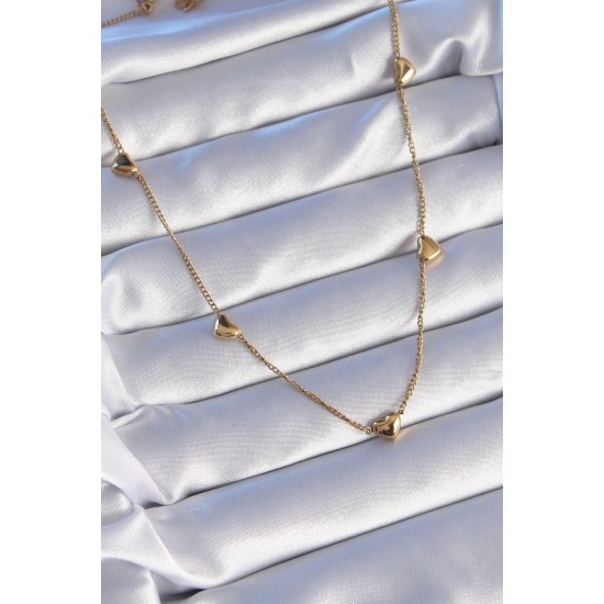 316L Çelik Gold Renk Minimal Kalp Model Kolye 316L Çelik Gold Renk Minimal Kalp Model Kolye