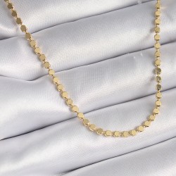 316L Çelik Gold Renk Ezme Kadın Kolye
