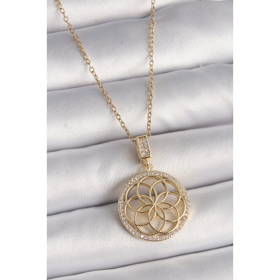316L Çelik Gold Renk Zincir Zirkon Taşlı Lotus Model Kadın Kolye 316L Çelik Gold Renk Zincir Zirkon Taşlı Lotus Model Kadın Kolye