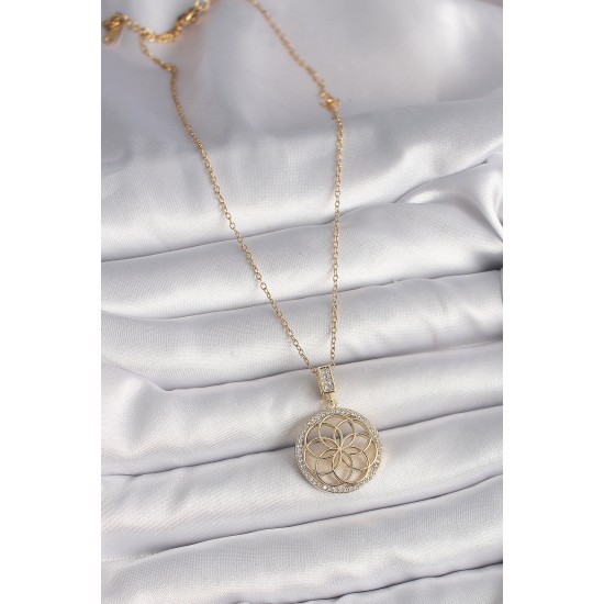 316L Çelik Gold Renk Zincir Zirkon Taşlı Lotus Model Kadın Kolye 316L Çelik Gold Renk Zincir Zirkon Taşlı Lotus Model Kadın Kolye