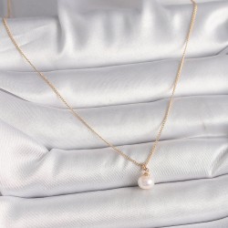Pirinç Gold Renk İnci Model Kadın Kolye