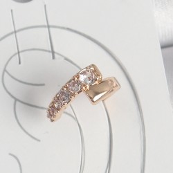 Pirinç Gold Renk Zirkon Taşlı Kadın Kıkırdak Küpe