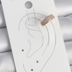Pirinç Gold Renk Zirkon Taşlı Kadın Kıkırdak Küpe