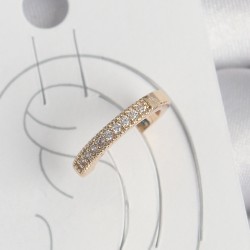 Pirinç Gold Renk Zirkon Taşlı Kadın Kıkırdak Küpe